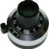 Analogue adjustment knob, 6.35 mm, 10, Plastic