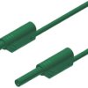 Przewód pomiarowy 2 mm 975695704, PVC, 10A, 1000V ac/dc, kolor: Zielony, dł. 500mm, -15 → +70°C, Hirschmann Test