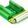 CZH-LABS Slim Right Angle D'SUB DB50 Female Header Breakout Board Module, D-SUB.