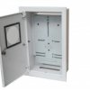 Rozdzielnica podtynkowa metalowa 1x3F na licznik elektroniczny zamek okienko RAL 9003 A-RW19E