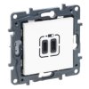 NILOE STEP Gniazdo USB podwójne USBx2 C 3 A biały 863139 LEGRAND