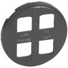 CELIANE Plakietka gniazda 4xRJ45 STP grafit 067994
