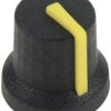Cliff CL170850BR CL170850BR Pokrętło czarny, żółty (Ø x W) 16.8 mm x 14.5 mm 1 szt.