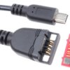 Kabel USB Złącze A USB A Złącze B Mini USB B dł. 800mm Przewód USB USB 2.0 kolor: Czarny
