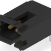 Pin header, 3 pole, pitch 2.54 mm, angled, black, 5-103635-2