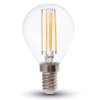 Żarówka LED E14 kulka P45 ciepła 2,7K filament 6W 600lm VT-2466 SKU2845 V-Tac