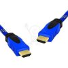 Przewód HDMI 10,0m złote styki niebieski 2722