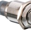 Vandal-proof pushbutton, 2 pole, silver, unlit , 1 A/110 V, mounting Ø 16.2 mm, IP40, MP0045/3D0NN000