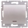 LOGI Łącznik jednobiegunowy z LED śrubowy 10AX 250V srebrny 021110143 25197