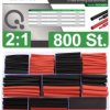 Heat shrink tubing kit 2:1, black/red, 800-piece, 1905CA062