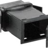 Battery compartment, plastic, (L x W x H) 59 x 52 x 24.4 mm, black, for 1 x 9V block (6LR61, 6AM6.522) or 2 x mignon (LR6, R06,