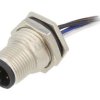 Złącze M12, męskie, PIN:4, gniazdo M12A-04PMMC-SF8B20