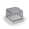Obudowa Cubo S 125x125x100mm podstawa 25mm boki gładkie szare pokrywa przezroczysta IP67 ABS SABP131310LT