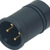 Panel plug, M12, 5 pole, solder connection, screw locking, straight, 09 0433 74 05