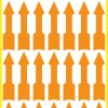 3008 Arrow labels, 39 x 9 mm, orange