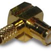 MCX plug 50 Ω, RG-174, RG-188, RG-316, LMR-100A, Belden 7805A, RG-174LL, solder connection, angled, 252102