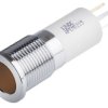 Lampka kontrolna do montażu panelowego 10.8 → 13.2V dc Pomarańczowy 14mm LED Chrom RS PRO