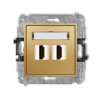 Mini Mechanizm Gniazda Podwójnego Hdmi 2.0 Złoty 29Mhdmi-4