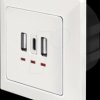 PA0254 Flush-mounted power supply unit, 2x USB-A, 1x USB-C