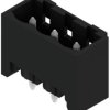 Pin header, 3 pole, pitch 5.08 mm, straight, black, 1838220000
