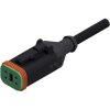 Connection cable, socket to open end, 4 pole, 2 m, 0.75 mm², PUR/PVC, black, 55-00838