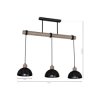 Lampa wisząca ERIK Sawn black/Patinated wood 3XE27 MLP7640 Milagro