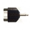 2 x Female Phono (RCA) to male 3.5mm mono jack adaptor