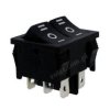 PRZEŁĄCZNIK KOŁYSKOWY PODWÓJNY CZARNY 6pin/3poz 6A