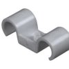 Uchwyt plastikowy do rurek instalacyjnych, podwójny, posadzkowy, wzmoniony PA, średnica 16 mm Rawlplug R-SC40-PCD-16 /60szt./