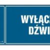 ZNAK - HH025 Wyłącznik dźwigu 45 x 15 cm FN - Folia samoprzylepna