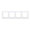 SIMON 10 Ramka 4 poczwórna uniwersalna poziom i pion biały CR4/11 KONTAKT SIMON