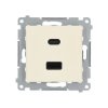 Simon 54 Ładowarka USB C+A (moduł), 30 W, 230V krem DEC2CAQ.01/41