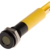 Lampka kontrolna do montażu panelowego 220V ac, Żółta 8mm LED RS PRO