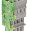Socket header, 4 pole, pitch 5 mm, straight, gray/green-yellow, 769-104/000-037