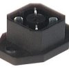 G30A5M, wtyk 3+PE, z flanszą do obudów przyłącze lutowane, gwint w tworzywie, czarny, Hirschmann, G 30 A 5 M, 932 840-100, 93284