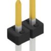 Pin header, 2 pole, pitch 2 mm, straight, black, 10062061