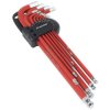 Sealey AK7164 Ball-end Hex Key Set 11pc Anti-slip Extra-long Metric