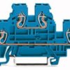 Feed-through/feed-through terminal block, spring-clamp connection, 0.08-2.5 mm², 2 pole, 24 A, 6 kV, blue, 870-504