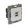 Gniazdo ładowania USB podwójne NILOE bezhalogenowe LSOH białe 2x USB (5V / 2,4A) Legrand