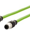kabel LAN Metz Connect 142M1D11020, 1 szt., M12, CAT 5e, SF/FTP, 2.00 m, zielony