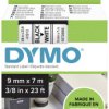 Taśma do nadruku D1 DYMO S0720680, 9 mm x 7 m, Kolor taśmy: biały / Kolor nadruku: czarny DYMO S0720680, 9 mm x 7 m, Kol