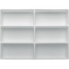 Thermoformed insert, with 6 compartments, white, (L x W x D) 340 x 250 x 53 mm, TE 6-60