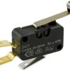 Miniature snap-action switche, On-On, plug-in connection, roller lever, 0.86 N, 0.1 (0.5) A/250 VAC, D413-V3RD