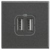 Legrand HS4287C2 Axolute USB Charging Station Type A/C 3000mA Anthracite
