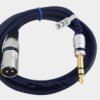 Kabel Przyłącze Stereofoniczne Audio Wtyk Xlr 3P Canon - Wtyk Jack 6,3 Stereo...