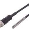 Temperature probe, cable, PUR, 5 m, rod length 45 mm, -40 to 90 °C, Ø 6 mm, Pt100 sensor, TS5289