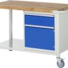 Stół Warsztatowy, Mobilny RAU 05 8152A6-127B4S.11, (S x W x G) 1250 x 880 x 700 mm