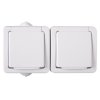 TEKNO 33497 gniazdo podwójne n/t poziom IP54 białe 05-1254-102 bi MOWION Kanlux