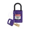 Kłódka LOTO SafeKey kompaktowa, nylonowa, szekla 25 mm, fioletowa, 150186