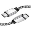 Kabel Usb 2.0 Usb-C Na Usb-C M/M 3A Czarno-Szary Oplot Icoc Mu2cc-010-Al /1M/